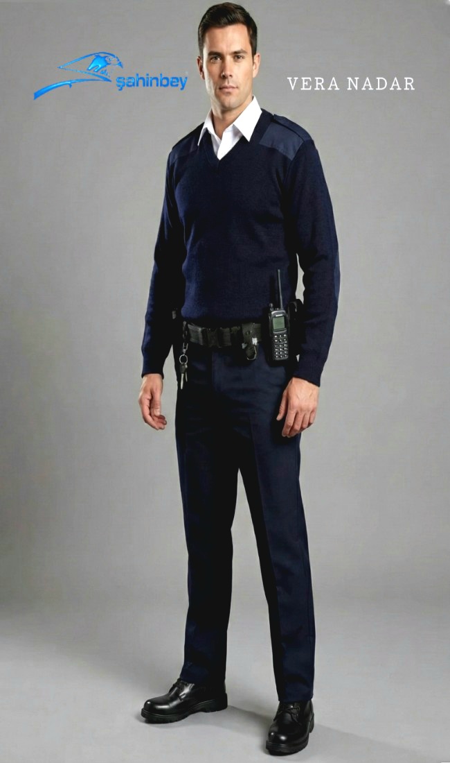 Lacivert Güvenlik Kazak